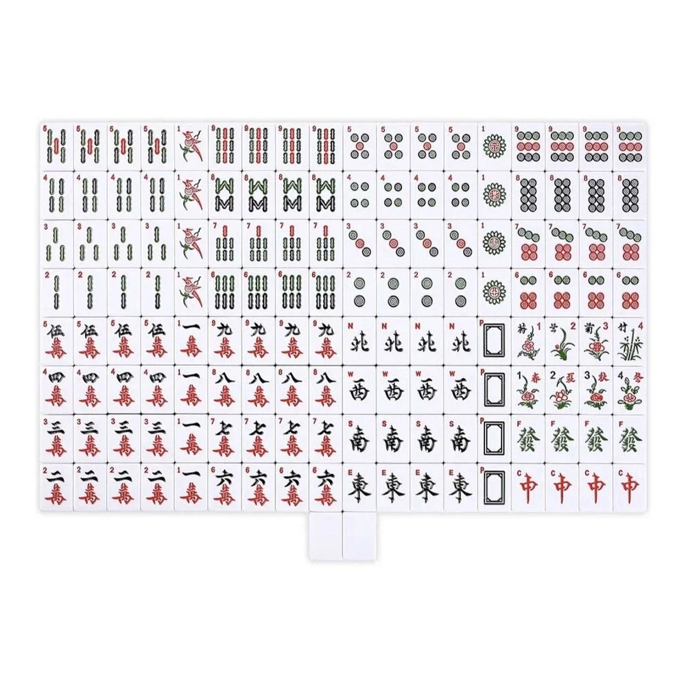Chinese Mahjong Set X-Large 146 Numbered Melamine 1.5